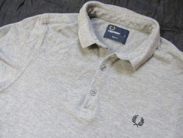 FRED PERRY/ Slim Fit ORYGINALNE SZARE POLO / S