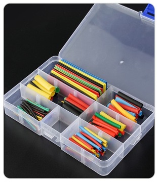 НАБОР ТЕРМОУСАДОЧНЫХ ТРУБОК 164 ШТ. В КОРОБКЕ