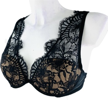 INTIMISSIMI ELENA BIUSTONOSZ usztywniany elegancki piękna koronka czerń 80B