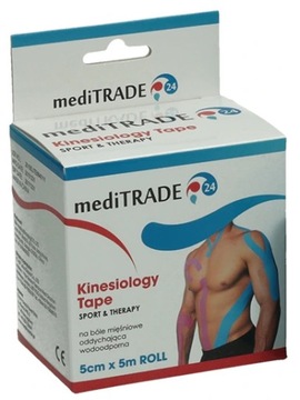Taśma Kinesio tape 5cm x 5m rolka Czarna