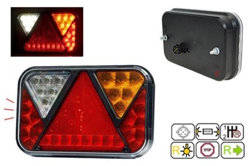 Lampa LED 12V do przyczepki przyczepy lawety FT-270 gniazdo rejest prawa