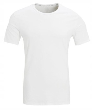 CALVIN KLEIN _ Męski Biały T-shirt O-neck Logo L