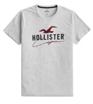 t-shirt Hollister Abercrombie koszulka XL szara