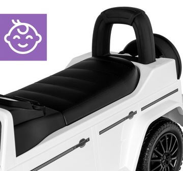 DUŻY JEŹDZIK samochód AUTO pchacz MERCEDES G-CLASS chodzik DŹWIĘKI schowek