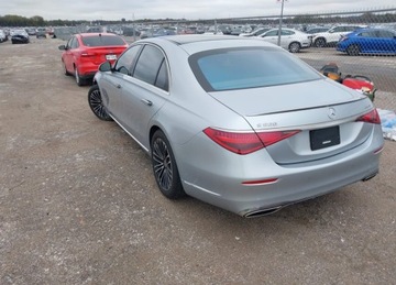 Mercedes Klasa S W223/V223 2022 Mercedes-Benz Klasa S 2022r., S 500 4matic, 3L, od ubezpieczalni 3.0 435KM, zdjęcie 2