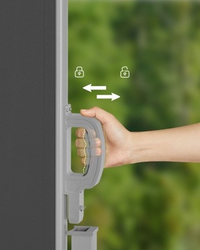 Боковой тент со стальным коробом, нержавеющий, выдвижной, 180 x 450