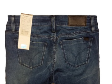 CALVIN KLEIN granatowe SPODNIE jeansowe W26 L32