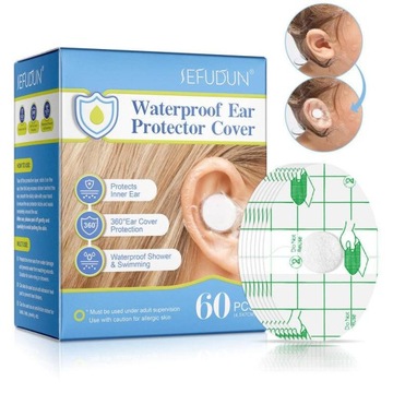 60pcs Plastic Waterproof Ear Protector Dispos