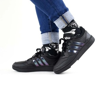 Buty damskie młodzieżowe sneakersy czarne adidas HOOPS 3.0 K GZ9671 38 2/3
