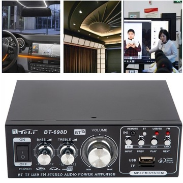 HIFI СТЕРЕОУСИЛИТЕЛЬ 180 Вт + 180 Вт BLUETOOTH МИНИ АУДИОПЛЕЕР НОВЫЙ