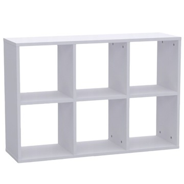 Открытый книжный шкаф 2x3 KALAX CUBE IKEA WHITE Книги ОФИС Папки