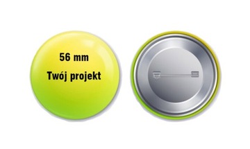 Przypinki buttony 56mm 50szt