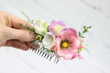 Расческа для волос LILA с анемоном, свадебное украшение с цветами