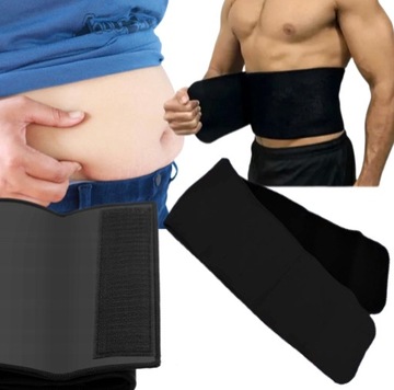 PAS WYSZCZUPLAJĄCY DO CARDIO BIEGANIA TRENINGU CZARNY PAS
