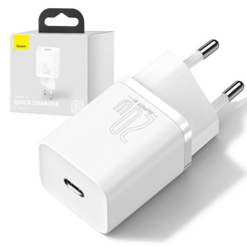 БЫСТРОЕ СЕТЕВОЕ ЗАРЯДНОЕ УСТРОЙСТВО ДЛЯ IPHONE BASEUS USB-C USB 20 Вт PD QC 3.0