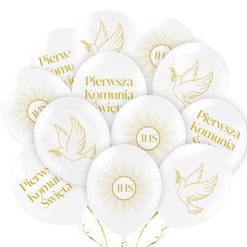 Dekoracje Komunijne Balony Duże Białe Girlanda Balonowa Komunia Święta