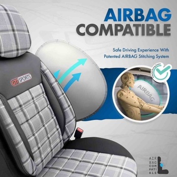 НАБОР ЧЕХОВ АВТОМОБИЛЬНЫХ СИДЕНИЙ OTOM GTI 811 3-ZIP