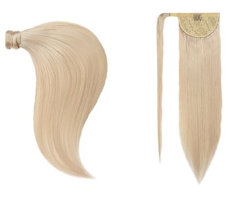 Kitka Włosy Europejskie NATURALNE Kucyk Dopinka 60cm 90g BestHair