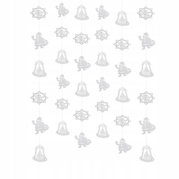 36 sztuk/zestaw Christmas Santa Snowflake Bell