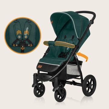 КОЛЯСКА LIONELO ANNET TOUR 22 КГ, БОЛЬШИЕ КОЛЕСА, МОСКИТНАЯ СЕТКА, АМОРТИЗАТОРЫ