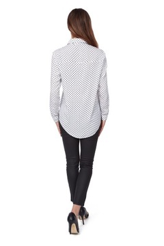 СТИЛЬНАЯ АСИММЕТРИЧНАЯ РУБАШКА, ЦВЕТ R - 46