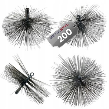 Kula do czyszczenia komina 5kg szczotka Ø 200 lina 10m zestaw kominiarski