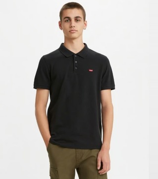 LEVI'S KOSZULKA POLO CZARNA Z LOGO BASIC M 1SXD