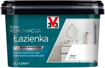 V33 EASY RENOWACJA FARBA DO ŁAZIENKI BIAŁA 2L