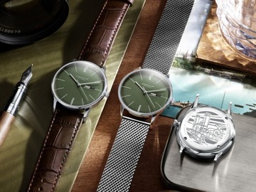 STERNGLAS S01-BE08-HE05 Berlin olive green, quartz 38 mm