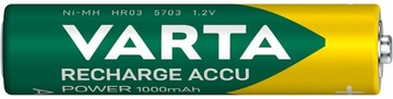 8x БАТАРЕИ VARTA R3 AAA 1000 мАч 1,2 В