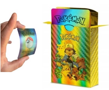 TĘCZOWE KARTY POKEMON 55 SZTUK KART KOLEKCJONERSKICH POKEMON TCG