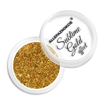 Пудра для ногтей Sublime Gold Золотой блеск для украшения 1г Allepaznokcie