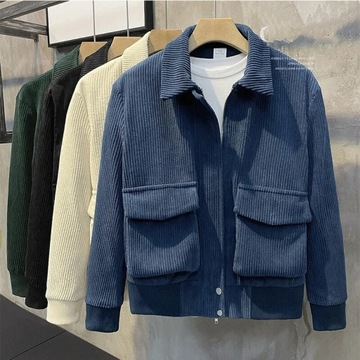 New Corduroy Jacket Men's Korean Fashion Slim Fit