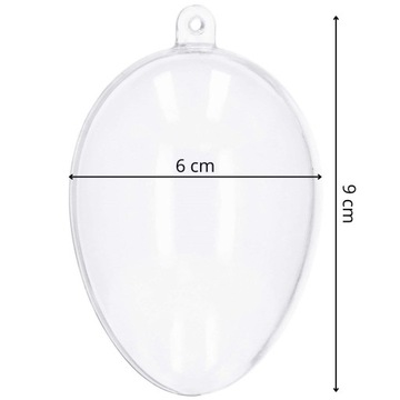 ЯЙЦО АКРИЛОВЫЕ ШАРИКИ АКРИЛОВЫЕ ШАРЫ ПРОЗРАЧНЫЙ ОВАЛ 9см x10