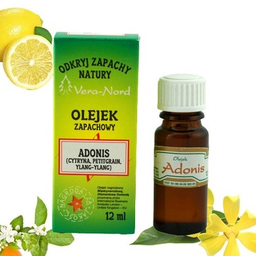 Olejek zapachowy 12ml adonis petitgrain,ylang-ylang,cytryna Vera-Nord