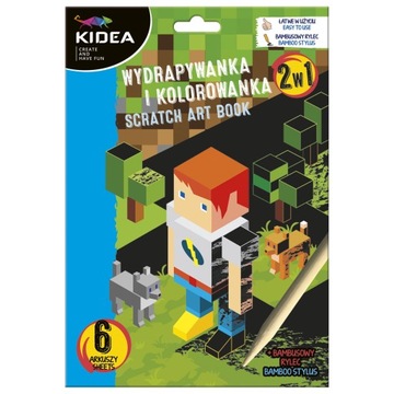 ИГРА-РАСКРАСКА 2в1 KIDEA MINECRAFT SCRATCAT