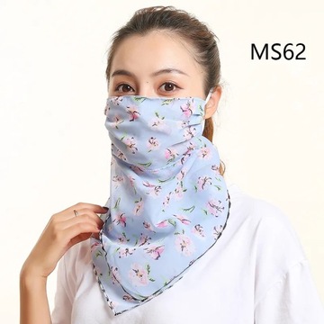 New Chiffon Neck Scarf Face Wraps Sunscreen Neckerchief Floral Bandana