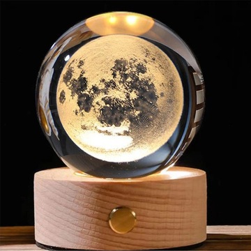 ХРУСТАЛЬНЫЙ ШАР ЛУНА НОЧНИК 16 ЦВЕТОВ