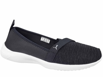 PUMA ADELINA 369621 01 BUTY BALLERINY TRAMPKI DAMSKIE CZARNE WSUWANE