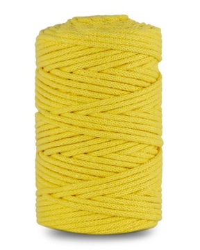 Sznurek bawełniany do makramy Cytrynowy 100m 5mm
