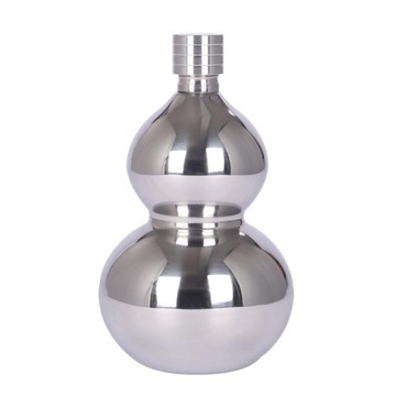 Негерметичная фляга для вина в форме тыквы, кожаный чехол, 500 мл 1,5 л, серебро