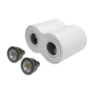 Поверхностный круглый потолочный светильник GU10 Led Downlight одиночный/двойной