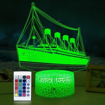Lampka Nocna Titanic lampka nocna dla dzieci 3D