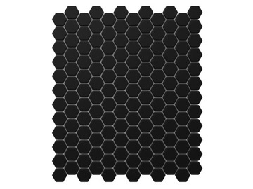 MOZAIKA CERAMICZNA HEKSAGON BLACK CZARNY MATOWY