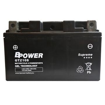 BPower Supreme GEL GTZ10S 12V 8,6Ah 190A / YTZ10S