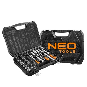 ZESTAW KLUCZY NASADOWYCH KLUCZE NASADOWE 1/2, 1/4 73 ELEMENTÓW WALIZKA