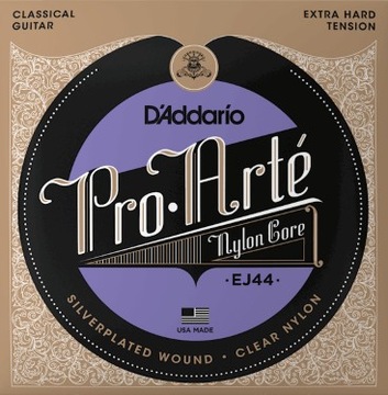 EJ44 Struny do Gitary Klasycznej PRO-ARTE Bardzo Twardy Naciąg D'Addario