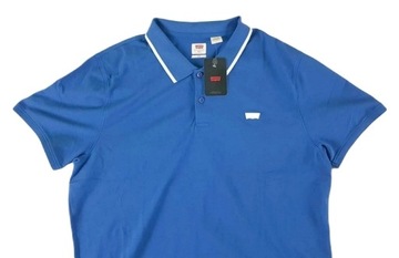 Koszulka Levi's -Slim Housemark Polo A48420008 -niebieska oryg. Levis - 2XL