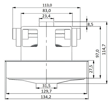 Универсальный пылесос с турбинным двигателем 1200 Вт.