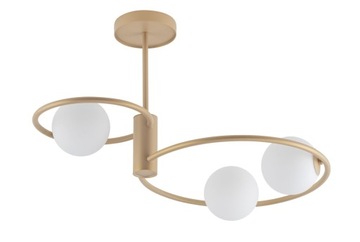 Designerski Nowoczesny SIGMA AQUA 3 plafon złoty beż LED
